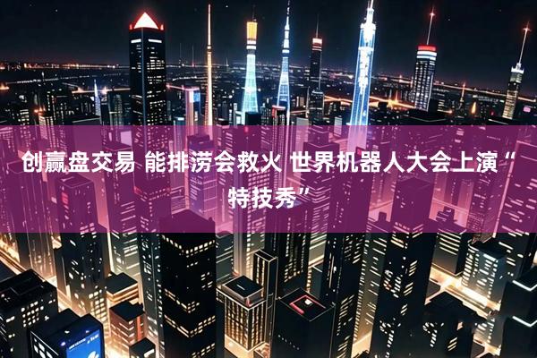创赢盘交易 能排涝会救火 世界机器人大会上演“特技秀”
